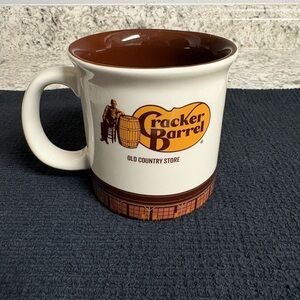 Cracker Barrel Cream and Brown Mug